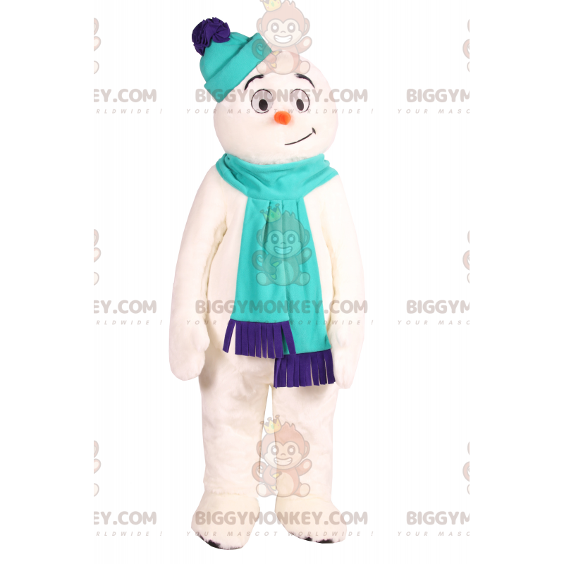 BIGGYMONKEY™ Hymyilevä lumiukon maskottiasu lisätarvikkeineen - BIGGYMONKEY™ Hymyilevä lumiukon maskottiasu lisätarvikkeineen -