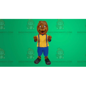 Traje da mascote do leão de macacão BIGGYMONKEY™ –
