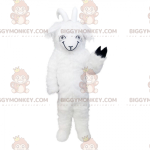 BIGGYMONKEY™ maskotkostume Hvid ged med sort pote -