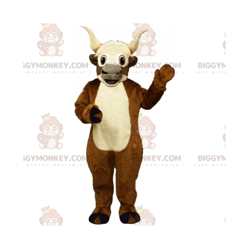 BIGGYMONKEY™ Mascot Costume Brown Goat With White Belly -