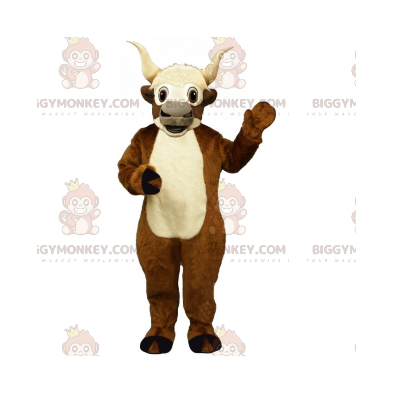 BIGGYMONKEY™ maskotkostume Brun ged med hvid mave - BIGGYMONKEY™ maskotkostume Brun ged med hvid mave -
