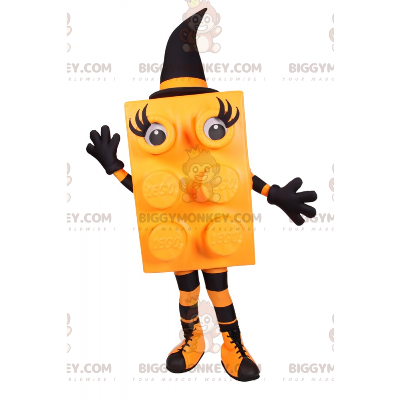 Costume de mascotte BIGGYMONKEY™ de brique lego - Sorcière Costume de mascotte BIGGYMONKEY™ de brique lego - Sorcière