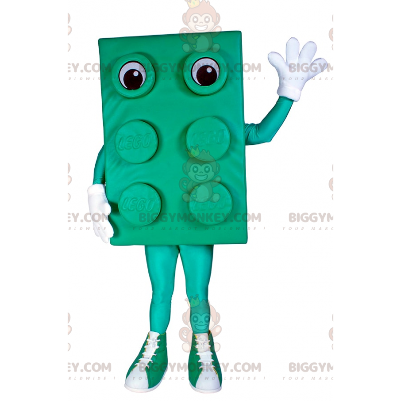 Lego Brick BIGGYMONKEY™ Mascot Costume - Green - Biggymonkey.com