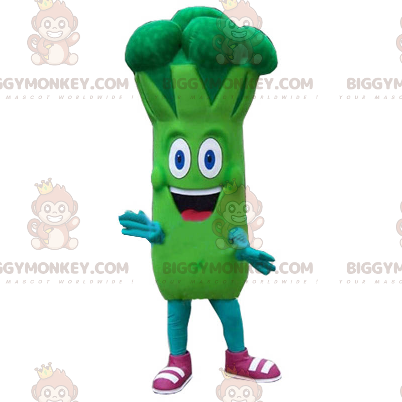 Broccoli BIGGYMONKEY™ Mascot Costume with Huge Smile -