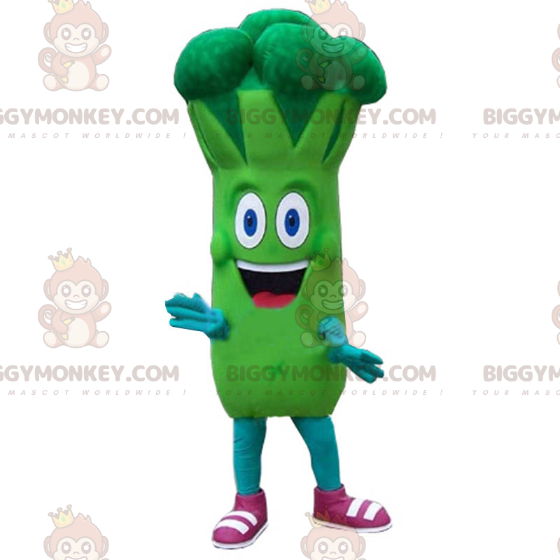 Broccoli BIGGYMONKEY™ Mascot Costume with Huge Smile – Broccoli BIGGYMONKEY™ Mascot Costume with Huge Smile –