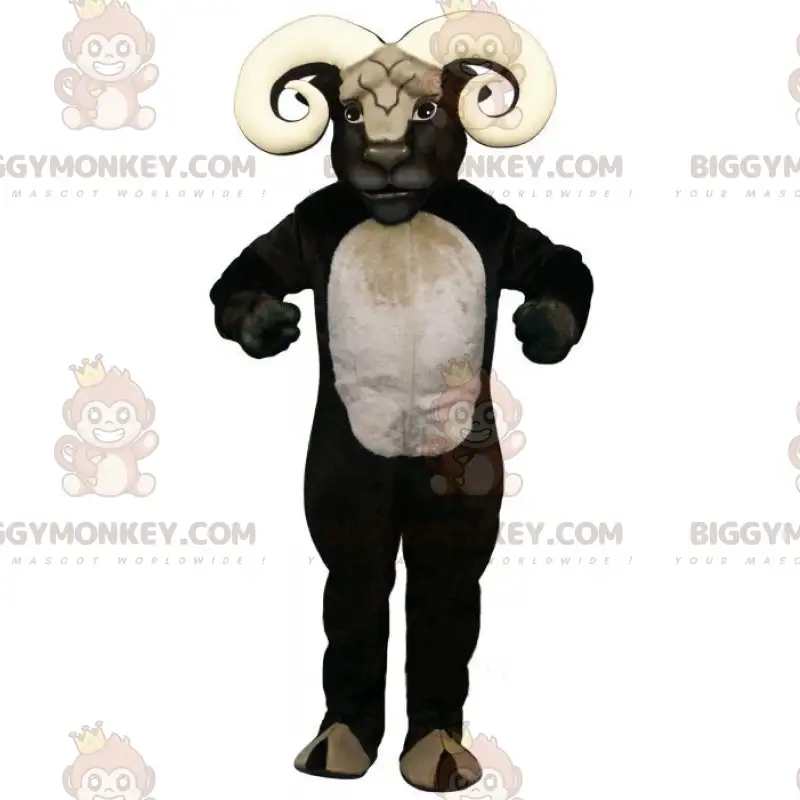 Black and White Buffalo BIGGYMONKEY™ Mascot Costume – Black and White Buffalo BIGGYMONKEY™ Mascot Costume –