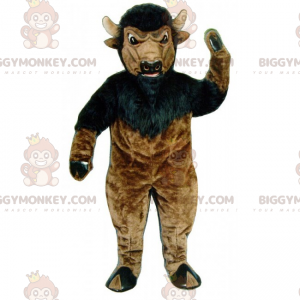 Μαύρο και καφέ Buffalo Μασκότ BIGGYMONKEY™ - Μασκότ αγελάδων - BIGGYMONKEY_015186 - BiggyMonkey.com