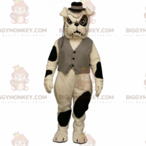 Στολή μασκότ μπουλντόγκ BIGGYMONKEY™ με στίγματα με σακάκι και