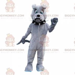 Bulldog BIGGYMONKEY™ maskotkostume med sort krave - Hunde maskoter - BIGGYMONKEY_015189 - BiggyMonkey.com