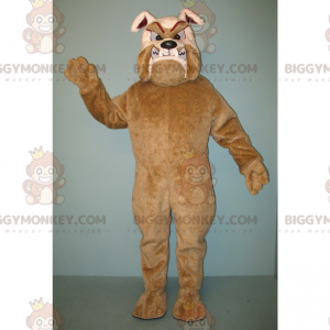 BIGGYMONKEY™ Disfraz de mascota de bulldog rabioso marrón y