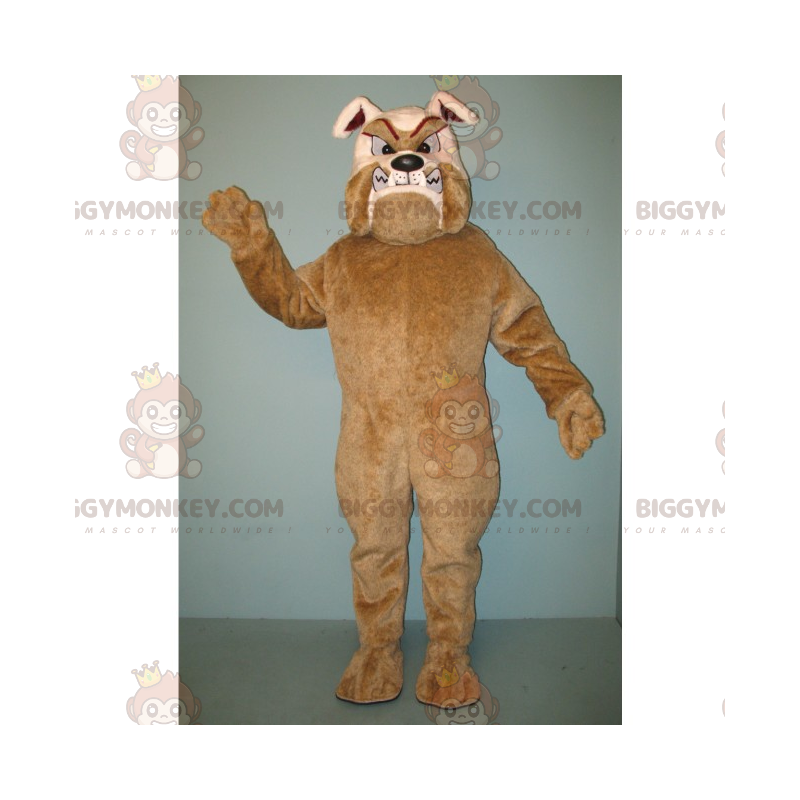 BIGGYMONKEY™ Brown and Tan Rabid Bulldog Mascot Costume -