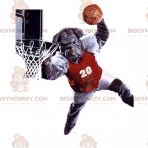 Bulldoggen-Basketballspieler BIGGYMONKEY™ Maskottchen-Kostüm -