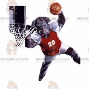 Costume da mascotte Bulldog Basketball Player BIGGYMONKEY™ -