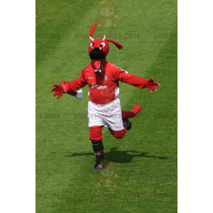 Kostým maskota Red Dragon BIGGYMONKEY™ ve sportovním oblečení –