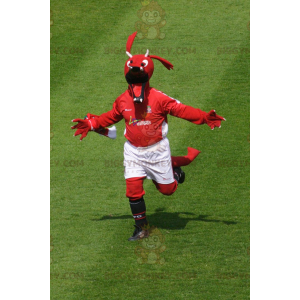 Red Dragon BIGGYMONKEY™ Mascot Costume In Sportswear –