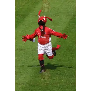 Traje de mascote Red Dragon BIGGYMONKEY™ em roupas esportivas –