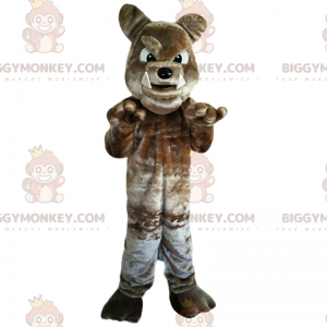 Ruskea Bulldog BIGGYMONKEY™ maskottiasu - Biggymonkey.com