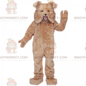 Zeer vrolijk bruin Bulldog BIGGYMONKEY™ mascottekostuum -