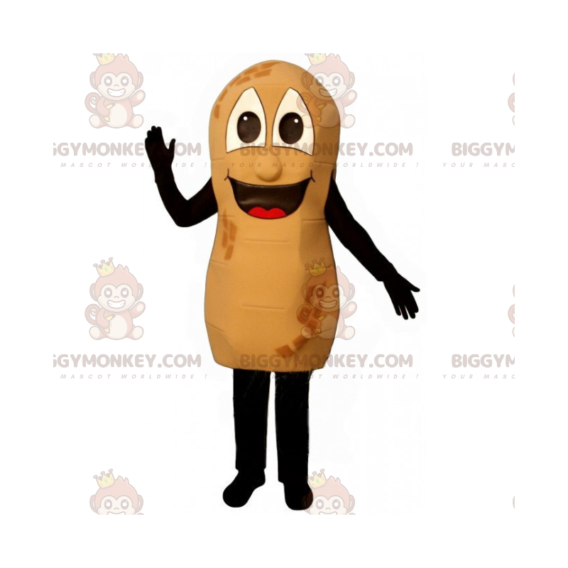 Peanut BIGGYMONKEY™ maskotkostume med smiley - Biggymonkey.com Peanut BIGGYMONKEY™ maskotkostume med smiley - Biggymonkey.com