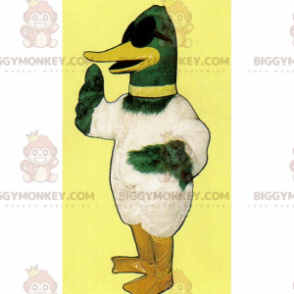 Duck in Dark Glasses BIGGYMONKEY™ maskottiasu - Ankka maskotti - BIGGYMONKEY_015208 - BiggyMonkey.com