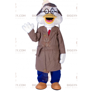 Duck BIGGYMONKEY™ Mascot Costume In Teacher Outfit -