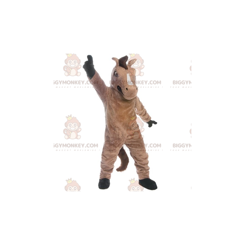 Successful Giant Brown and Black Horse BIGGYMONKEY™ Mascot