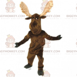 Caribou with Big Antlers BIGGYMONKEY™ Mascot Costume -