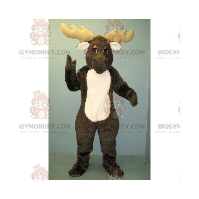 Czarno-biały kostium maskotki Caribou BIGGYMONKEY™ - Czarno-biały kostium maskotki Caribou BIGGYMONKEY™ -