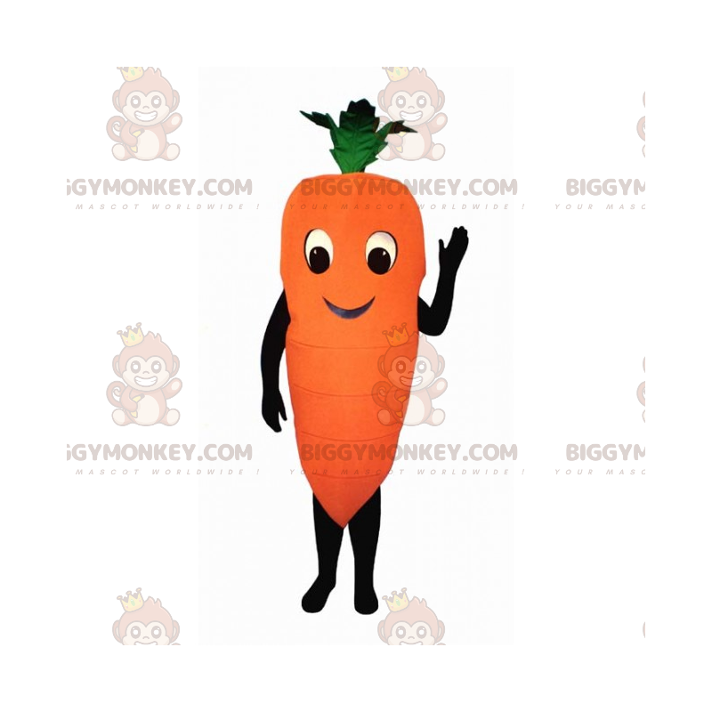 Costume da mascotte BIGGYMONKEY™ carota sorridente - Costume da mascotte BIGGYMONKEY™ carota sorridente -