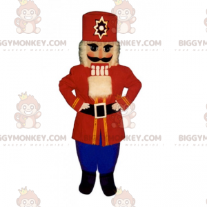 Rood en blauw notenkraker BIGGYMONKEY™ mascottekostuum -