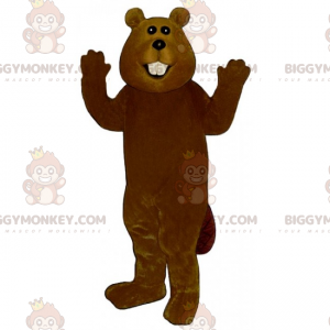 Fat Cheeked Beaver BIGGYMONKEY™ Mascottekostuum -
