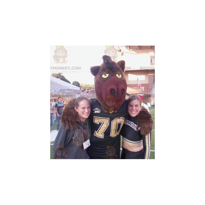 Brown Boar BIGGYMONKEY™ Mascot Costume In Sportswear – Brown Boar BIGGYMONKEY™ Mascot Costume In Sportswear –