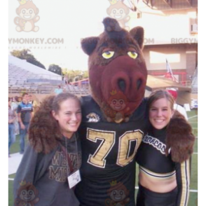 Brown Boar BIGGYMONKEY™ Mascot Costume In Sportswear -