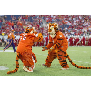 2 BIGGYMONKEY™s Orange Black and White Tigers Mascot -