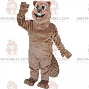 Disfraz de mascota BIGGYMONKEY™ de castor sonriente -