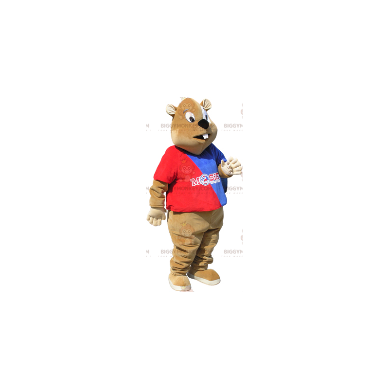 Costume de mascotte BIGGYMONKEY™ de castor supporteur - Costume de mascotte BIGGYMONKEY™ de castor supporteur -