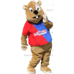Supporter bæver BIGGYMONKEY™ maskotkostume