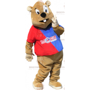 Supporter Beaver BIGGYMONKEY™ Mascot Costume - Biggymonkey.com