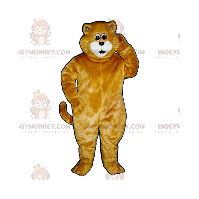 Vit nospartikatt BIGGYMONKEY™ maskotdräkt - BiggyMonkey maskot Vit nospartikatt BIGGYMONKEY™ maskotdräkt - BiggyMonkey maskot