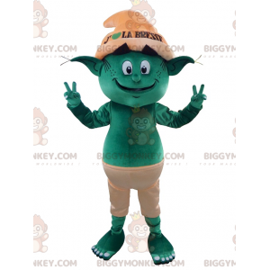 Kostým maskota zeleného skřítka Troll BIGGYMONKEY™ –