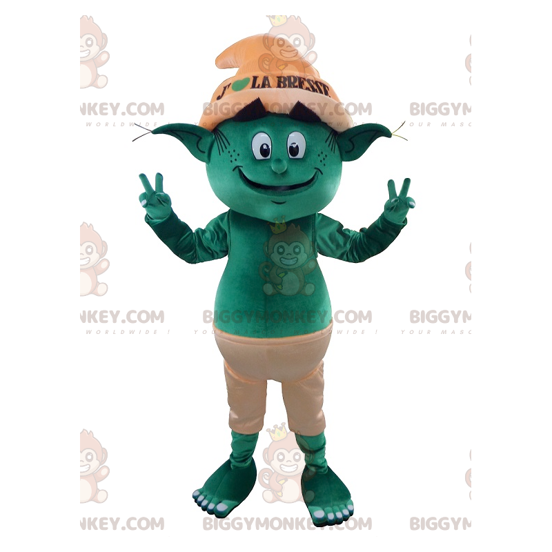 Green Leprechaun Troll BIGGYMONKEY™ Mascot Costume -