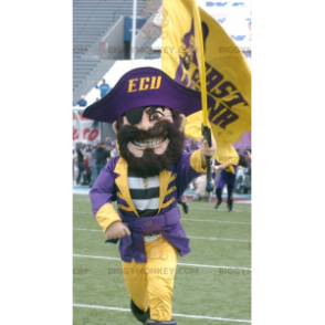 Pirate BIGGYMONKEY™ Mascot Costume in Traditional Yellow and