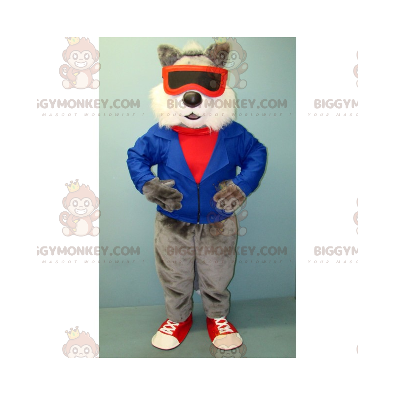 Disfraz de mascota Cat BIGGYMONKEY™ en chándal y tenis - Disfraz de mascota Cat BIGGYMONKEY™ en chándal y tenis -