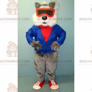Katt BIGGYMONKEY™ maskotdräkt i träningsoverall och sneakers - Kattmaskot - BIGGYMONKEY_015290 - BiggyMonkey.com