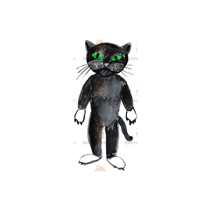 Costume de mascotte BIGGYMONKEY™ de chat noir - Biggymonkey.com