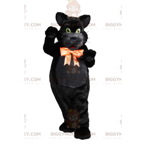 Kostým maskota černé kočky BIGGYMONKEY™ s mašlí –