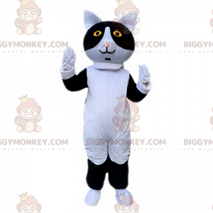 Mustavalkoinen kissan BIGGYMONKEY™ maskottiasu - Biggymonkey.com