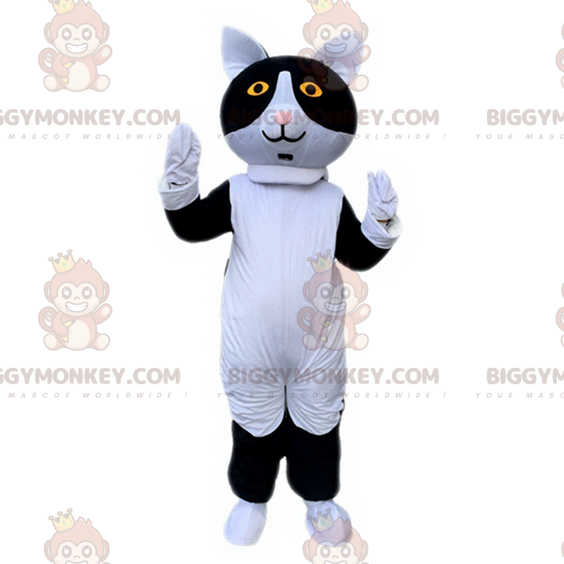 Mustavalkoinen kissan BIGGYMONKEY™ maskottiasu - Biggymonkey.com Mustavalkoinen kissan BIGGYMONKEY™ maskottiasu - Biggymonkey.com