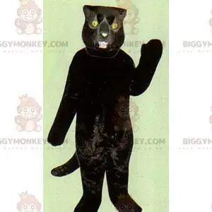Black Cat with Yellow Eyes BIGGYMONKEY™ Mascot Costume -