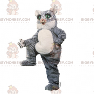 Green Eyed Gray Kitten BIGGYMONKEY™ Mascot Costume -